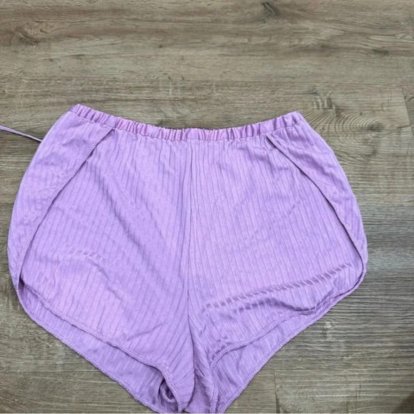 Fluer Du Mal Ribbed-Knit‎ Pajama Shorts Rose Quartz - Picture 2 of 4